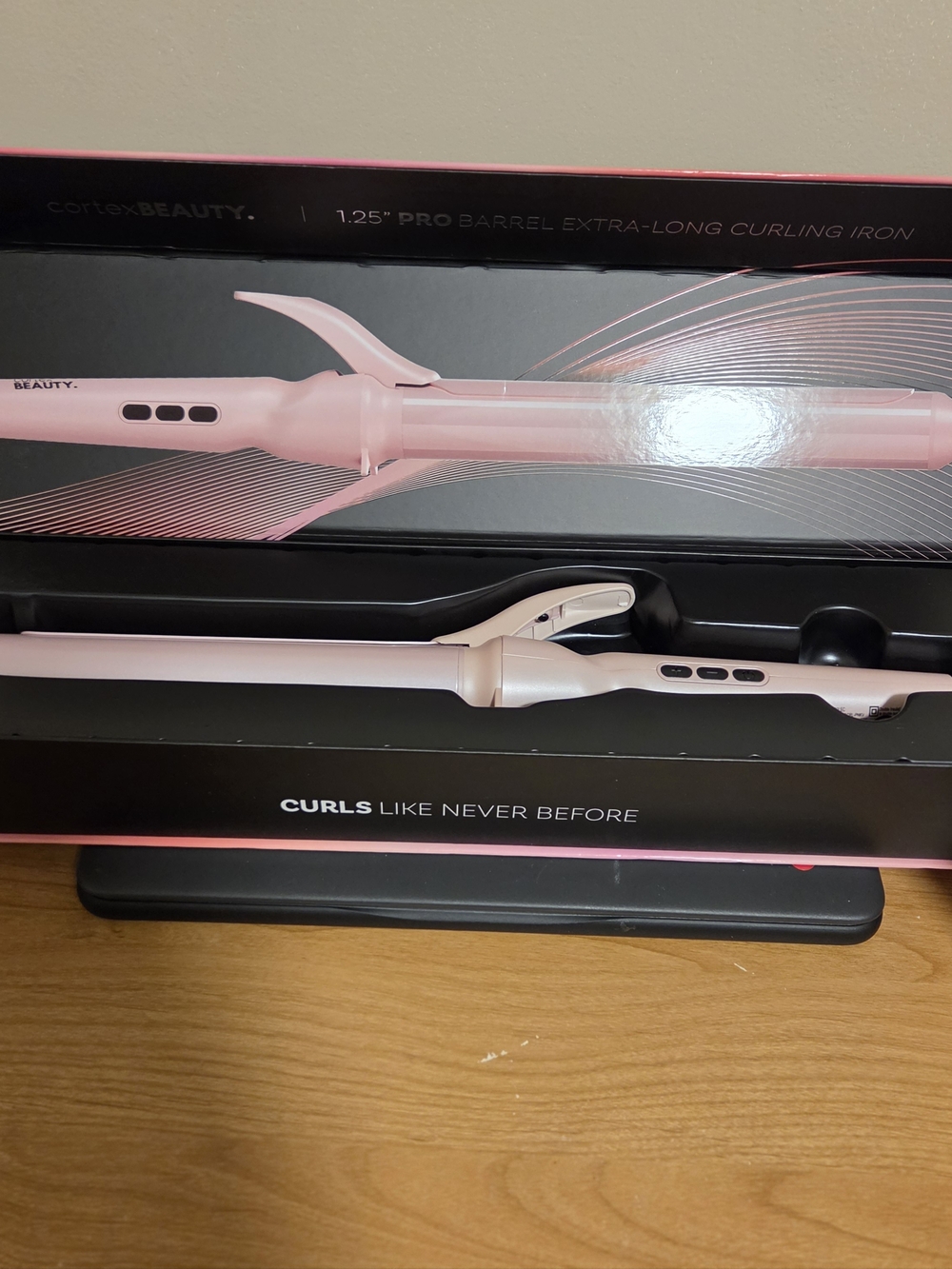 Cortex Beauty Pro Barrel Extra-Long Curling Iron - Pink - Picture 3 of 4